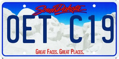 SD license plate 0ETC19