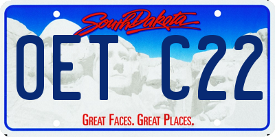 SD license plate 0ETC22