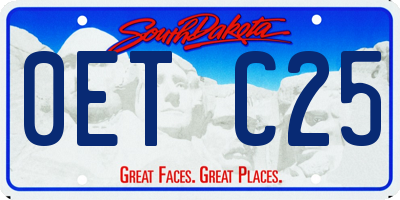 SD license plate 0ETC25