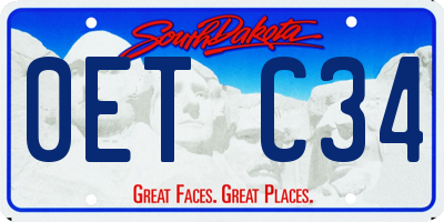 SD license plate 0ETC34