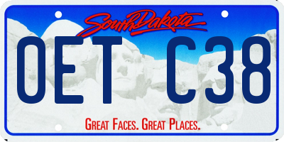 SD license plate 0ETC38