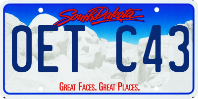 SD license plate 0ETC43