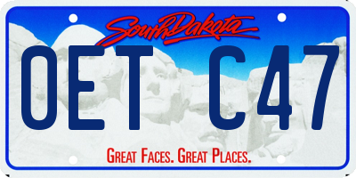SD license plate 0ETC47