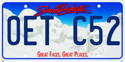 SD license plate 0ETC52