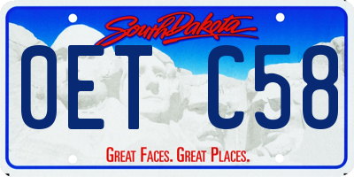 SD license plate 0ETC58