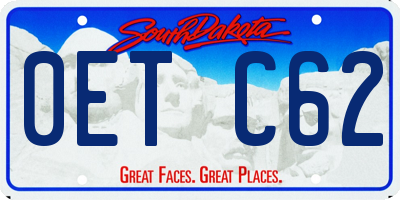 SD license plate 0ETC62