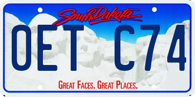 SD license plate 0ETC74