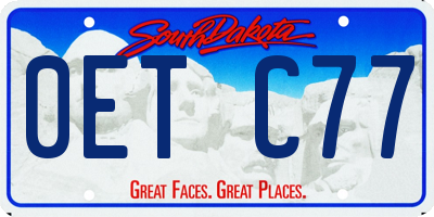 SD license plate 0ETC77