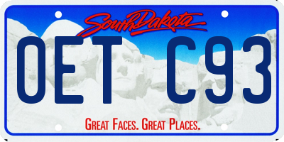 SD license plate 0ETC93