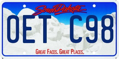 SD license plate 0ETC98