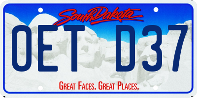 SD license plate 0ETD37