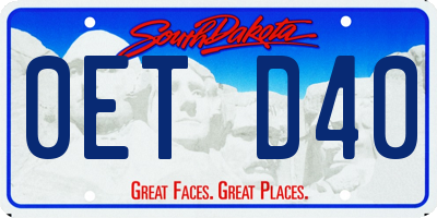SD license plate 0ETD40