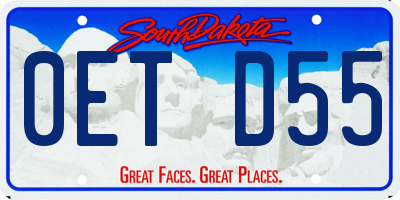 SD license plate 0ETD55