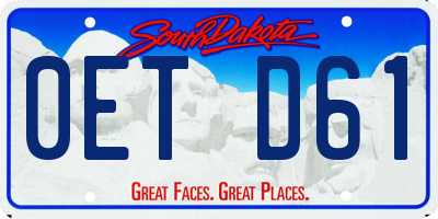 SD license plate 0ETD61