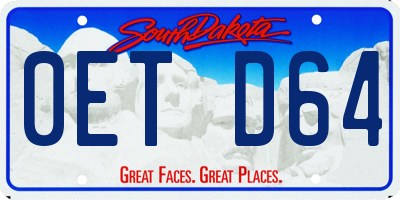 SD license plate 0ETD64