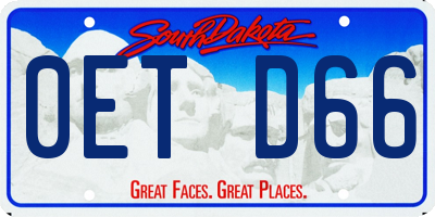 SD license plate 0ETD66