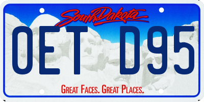 SD license plate 0ETD95
