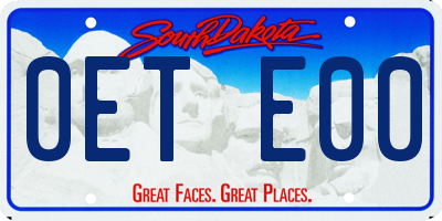SD license plate 0ETE00