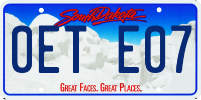 SD license plate 0ETE07