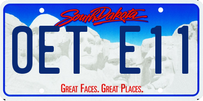 SD license plate 0ETE11