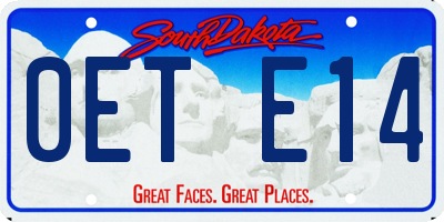 SD license plate 0ETE14