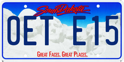SD license plate 0ETE15