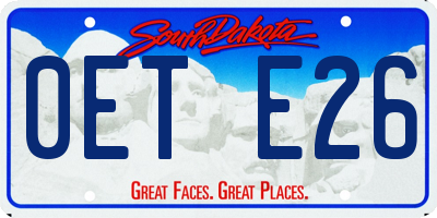 SD license plate 0ETE26