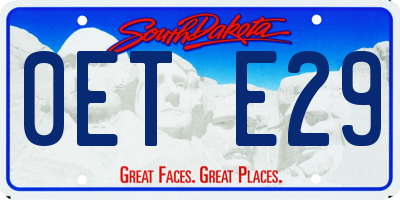 SD license plate 0ETE29