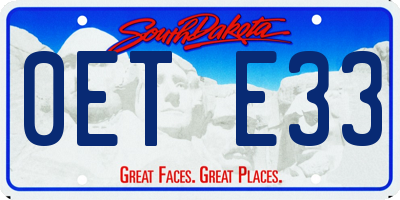 SD license plate 0ETE33