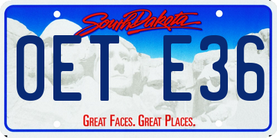 SD license plate 0ETE36