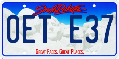 SD license plate 0ETE37