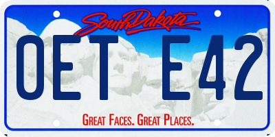 SD license plate 0ETE42