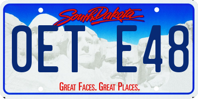 SD license plate 0ETE48