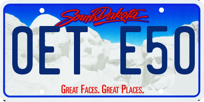 SD license plate 0ETE50