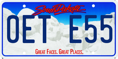 SD license plate 0ETE55