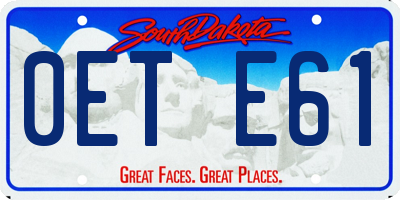 SD license plate 0ETE61