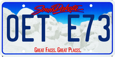 SD license plate 0ETE73