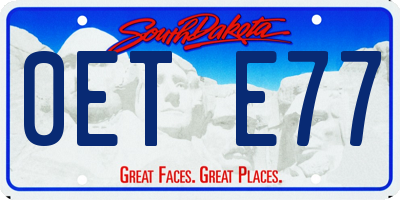 SD license plate 0ETE77