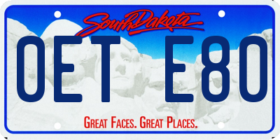 SD license plate 0ETE80