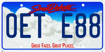SD license plate 0ETE88