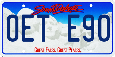 SD license plate 0ETE90