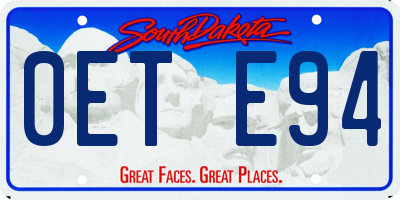 SD license plate 0ETE94