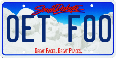SD license plate 0ETF00