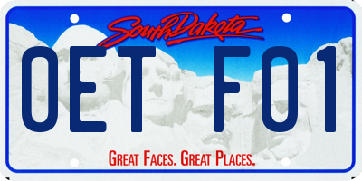 SD license plate 0ETF01