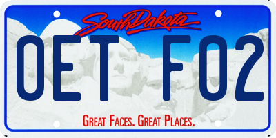 SD license plate 0ETF02