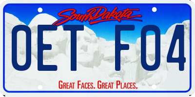 SD license plate 0ETF04
