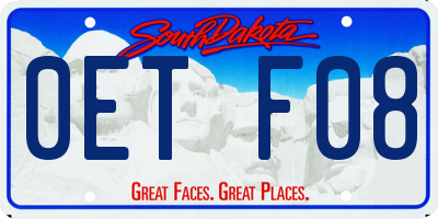 SD license plate 0ETF08