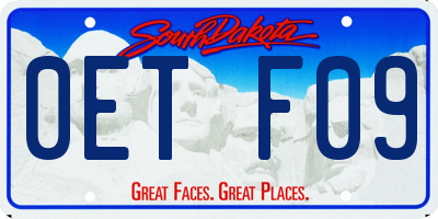 SD license plate 0ETF09