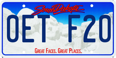 SD license plate 0ETF20