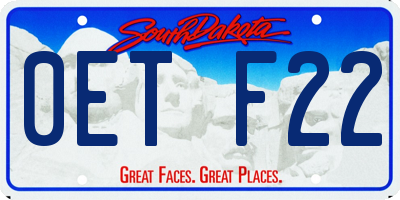 SD license plate 0ETF22